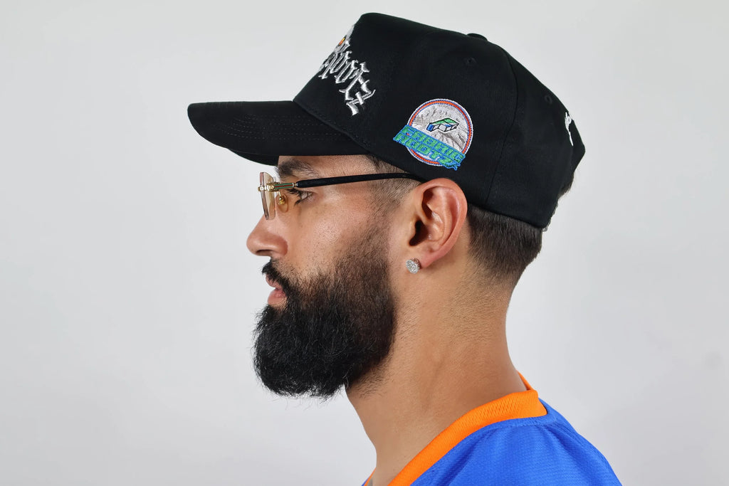Got You Covered Snapback Hat on model