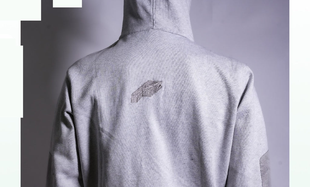 Smooth Operator Quarterzip Hoody grey back