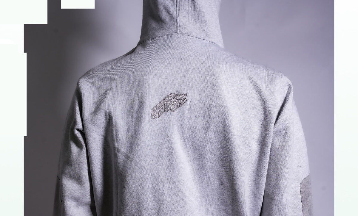 Smooth Operator Quarterzip Hoody grey back
